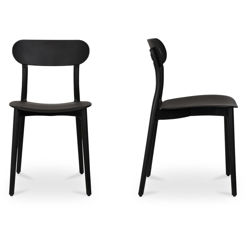 Kent Outdoor Dining Chair Black - Set Of Two - Image 2