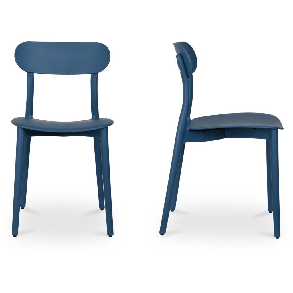 Kent Outdoor Dining Chair Navy - Set Of Two - Image 2