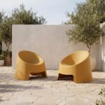 Nolla Outdoor Accent Chair Set of Two Yellow QX-1018-09 QX 1018 09 10