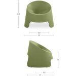 Nolla Outdoor Accent Chair Set of Two Green 5 Nolla Outdoor Accent Chair Set of Two Green QX-1018-16 QX 1018 16 70 dim