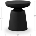 Ruth Outdoor Side Table Black QX-1019-02 QX 1019 02 70 dim