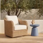 Ruth Outdoor Side Table Blue QX-1019-26 QX 1019 26 10