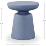 Ruth Outdoor Side Table Blue QX-1019-26 QX 1019 26 70 dim