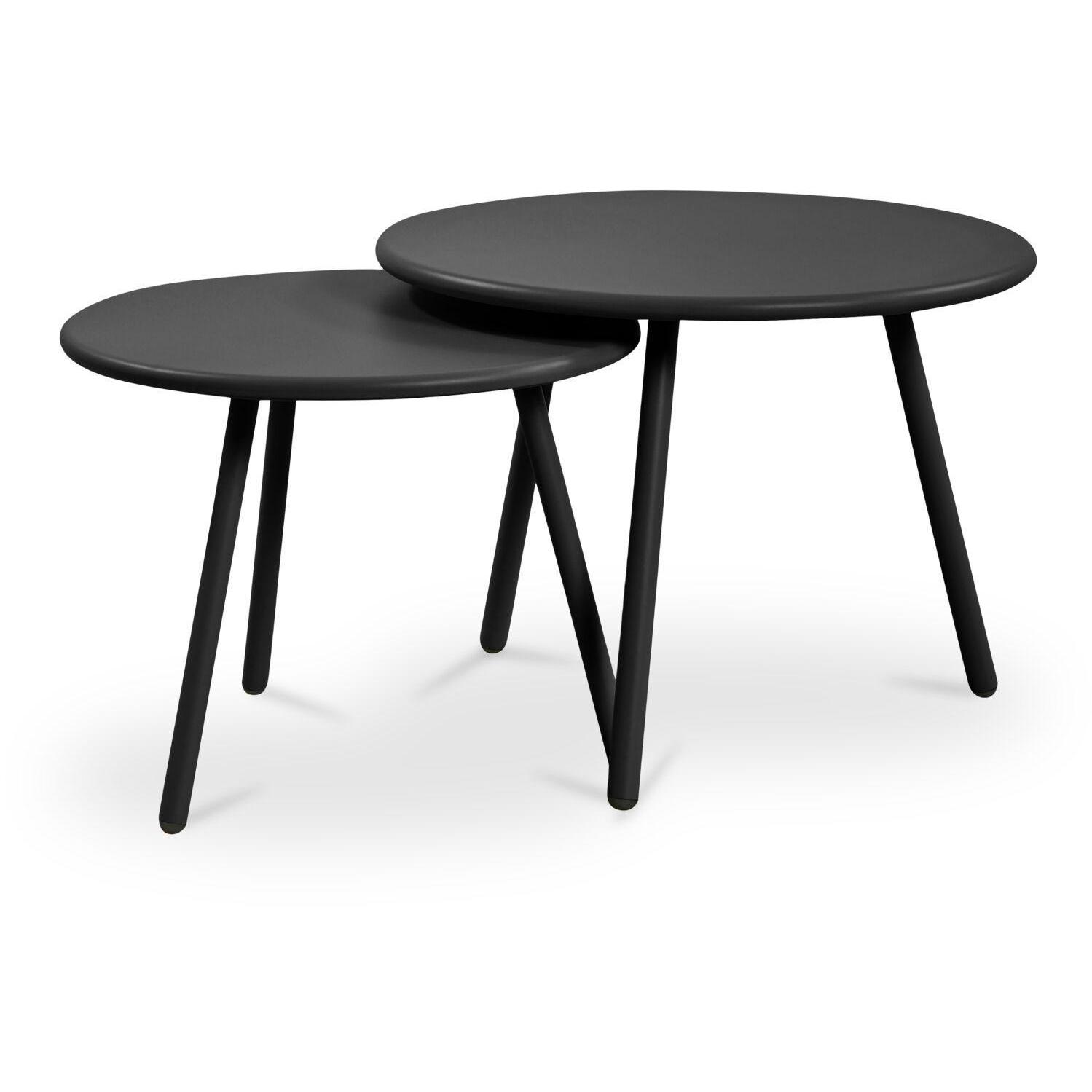 Kari Outdoor Nesting Coffee Table Black 1 Kari Outdoor Nesting Coffee Table Black