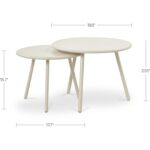 Kari Outdoor Nesting Coffee Table Cream QX-1020-05 QX 1020 05 70 dim