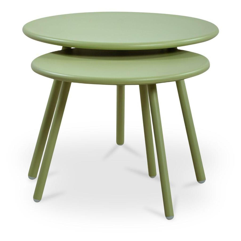 Kari Outdoor Nesting Coffee Table Green 3 Kari Outdoor Nesting Coffee Table Green - Image 3