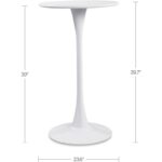 Gage Outdoor Bar Table White QX-1021-18-0 QX 1021 18 0 70 dim