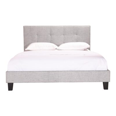 Eliza Queen Bed Light Grey Fabric RN-1020-29-0 RN 1020 29