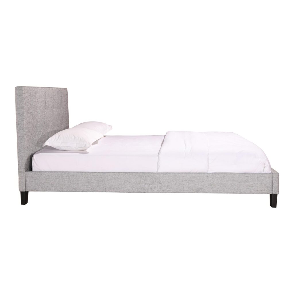 Eliza Queen Bed Light Grey Fabric - Image 4