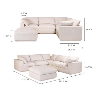 Justin Signature Modular Sectional Taupe RN-1098-39 RN 1098 39 70