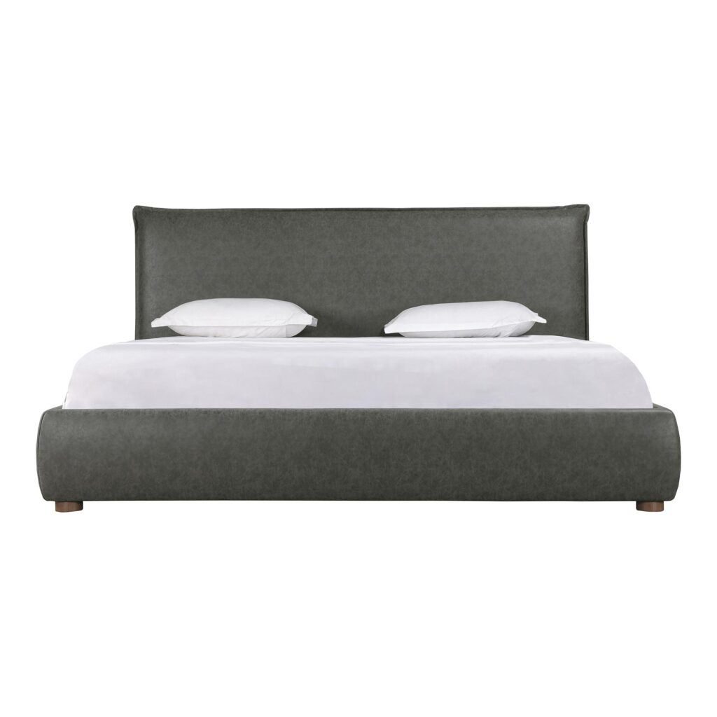 Luzon Queen Bed Slate Vegan Leather - Image 3