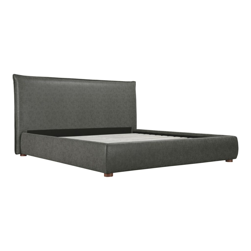 Luzon Queen Bed Slate Vegan Leather - Image 4