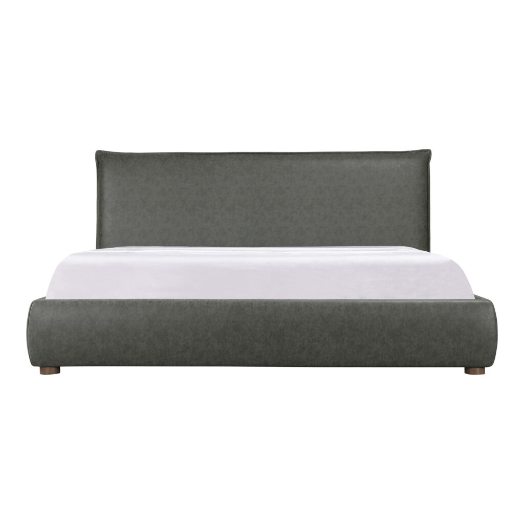 Luzon Queen Bed Slate Vegan Leather - Image 6