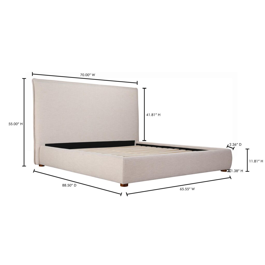 Luzon Queen Bed Tall Headboard Wheat - Image 14