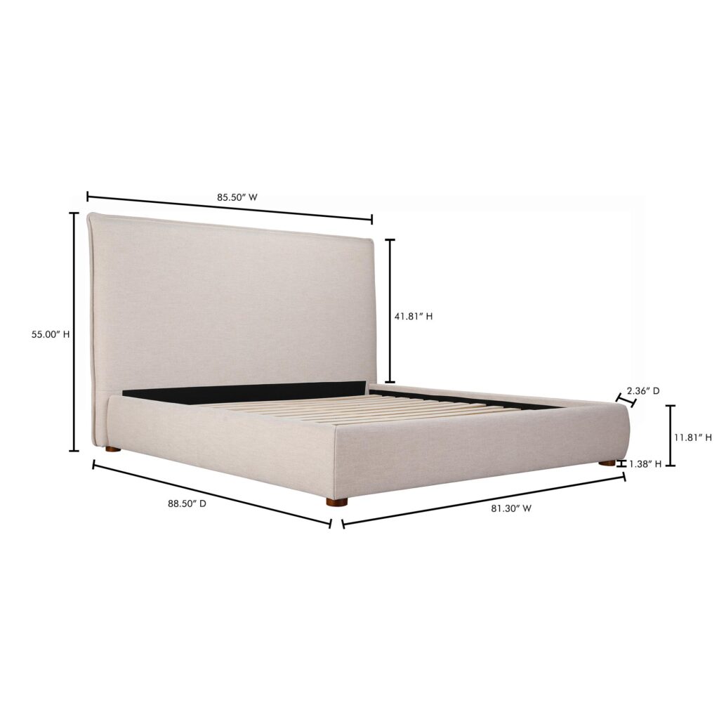 Luzon King Bed Tall Headboard Wheat - Image 14