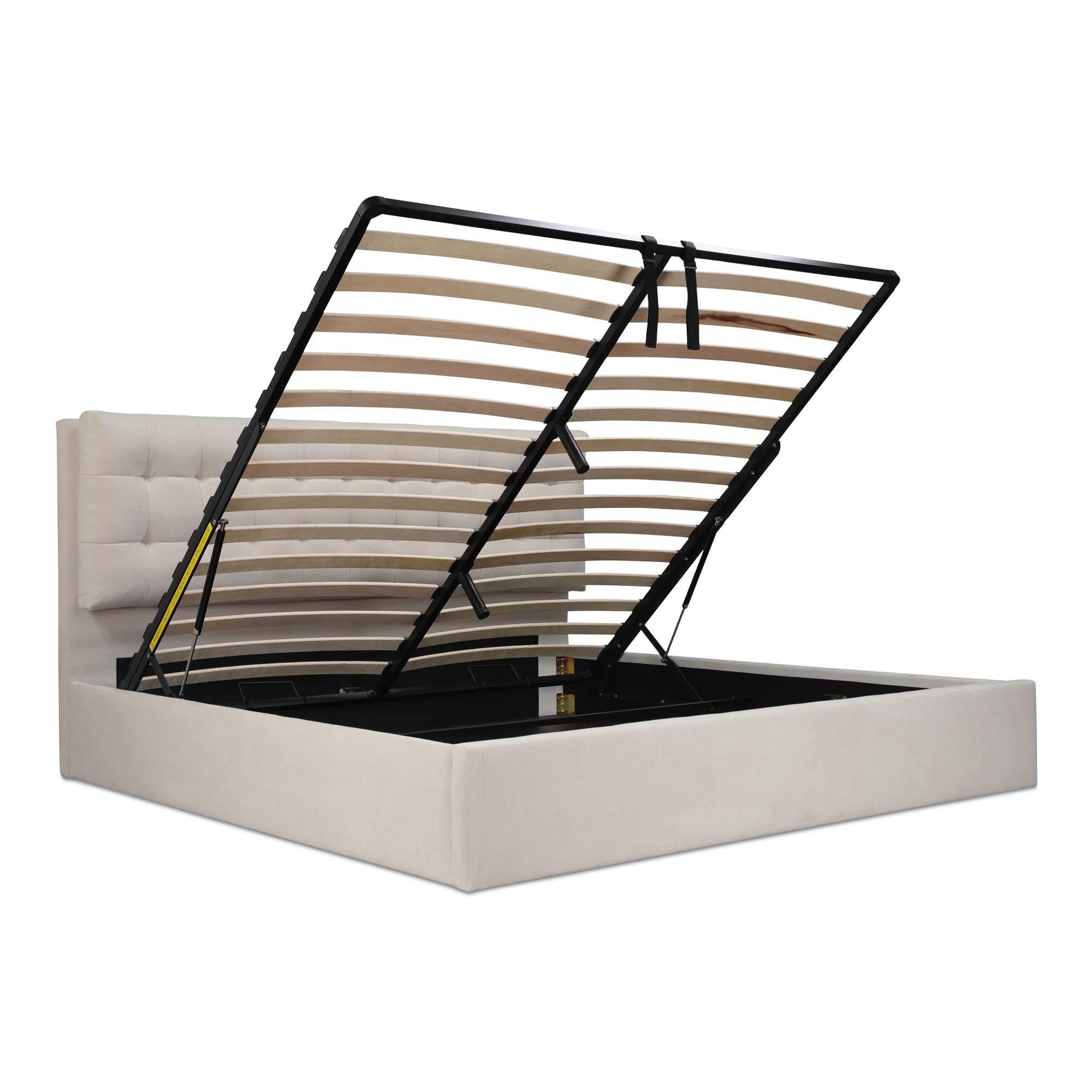 Sebastion King Storage Bed Cream 2 Sebastion King Storage Bed Cream - Image 2