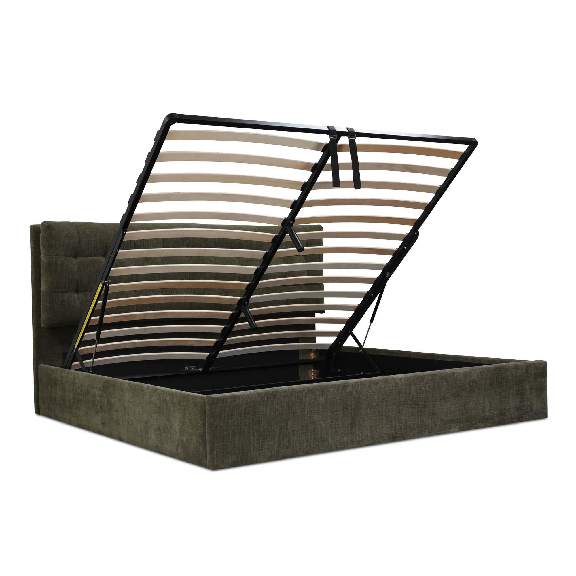 Sebastion Queen Storage Bed Green 2 Sebastion Queen Storage Bed Green - Image 2