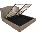 Weston King Storage Bed Brown RN-1160-03-0 RN 1160 03 0 Weston diagR open shadsilo
