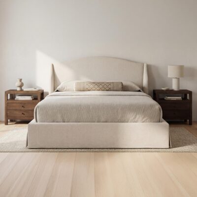 Weston King Storage Bed Cream
