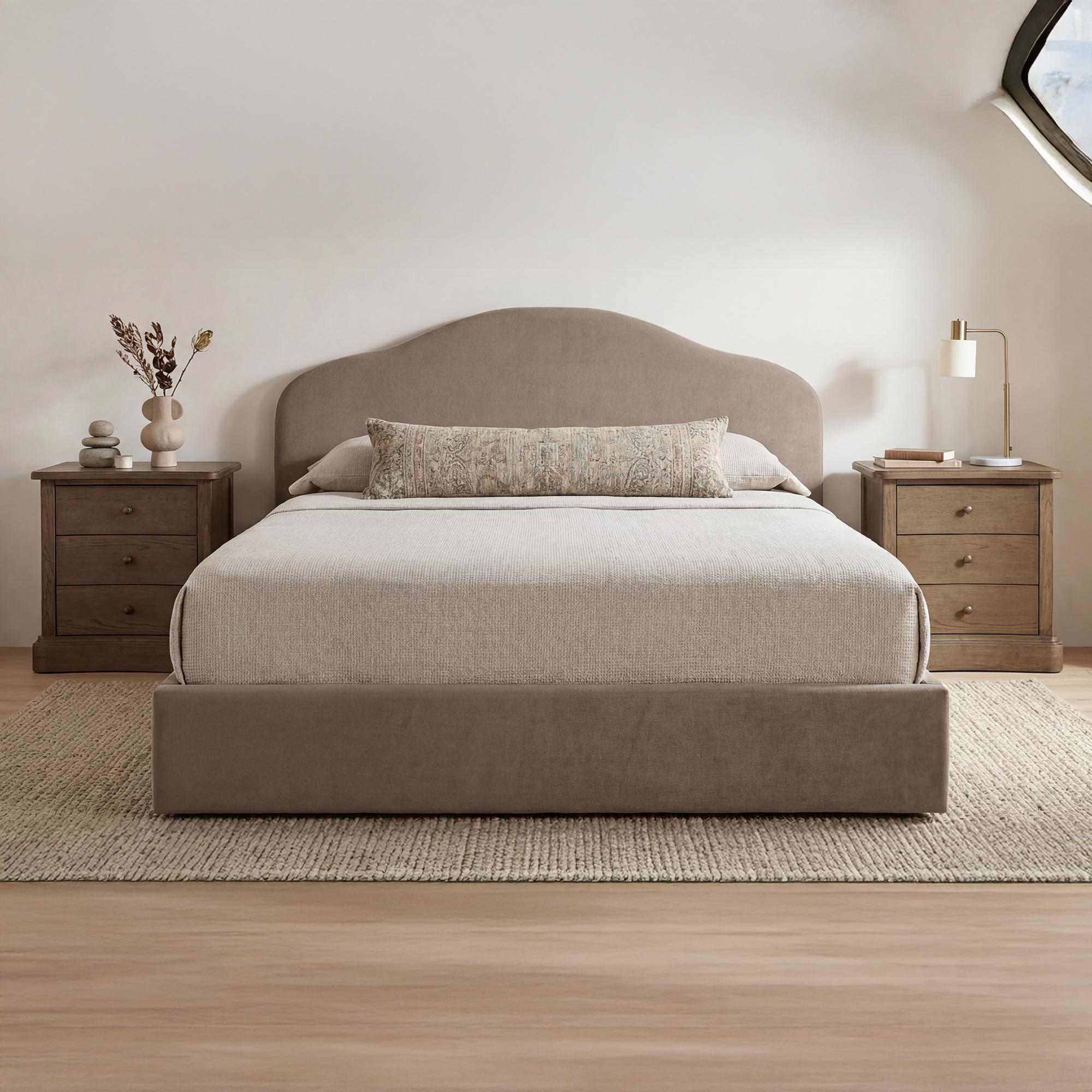 Maggie King Storage Bed Taupe 7 Maggie King Storage Bed Taupe - Image 7