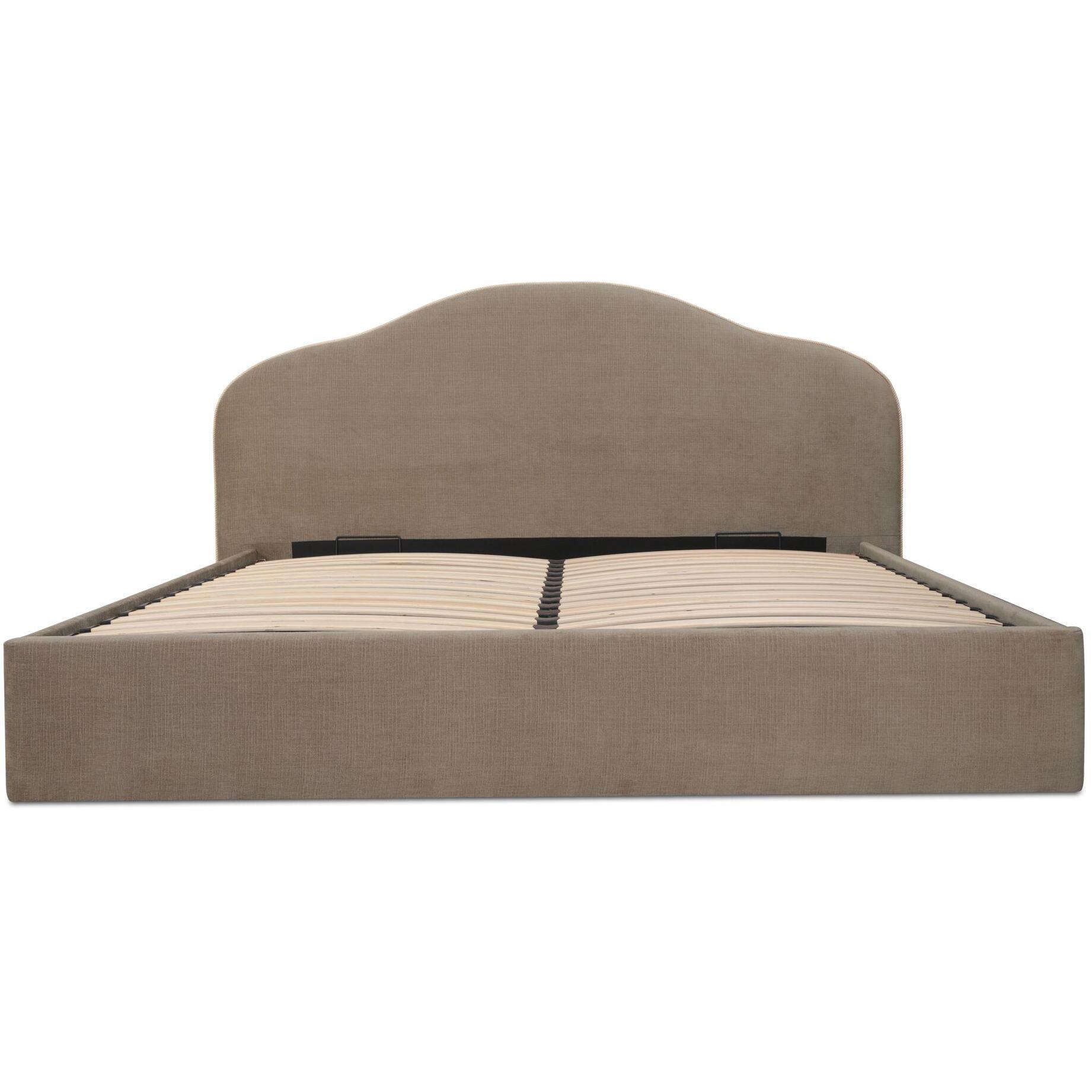 Maggie King Storage Bed Taupe 4 Maggie King Storage Bed Taupe - Image 4