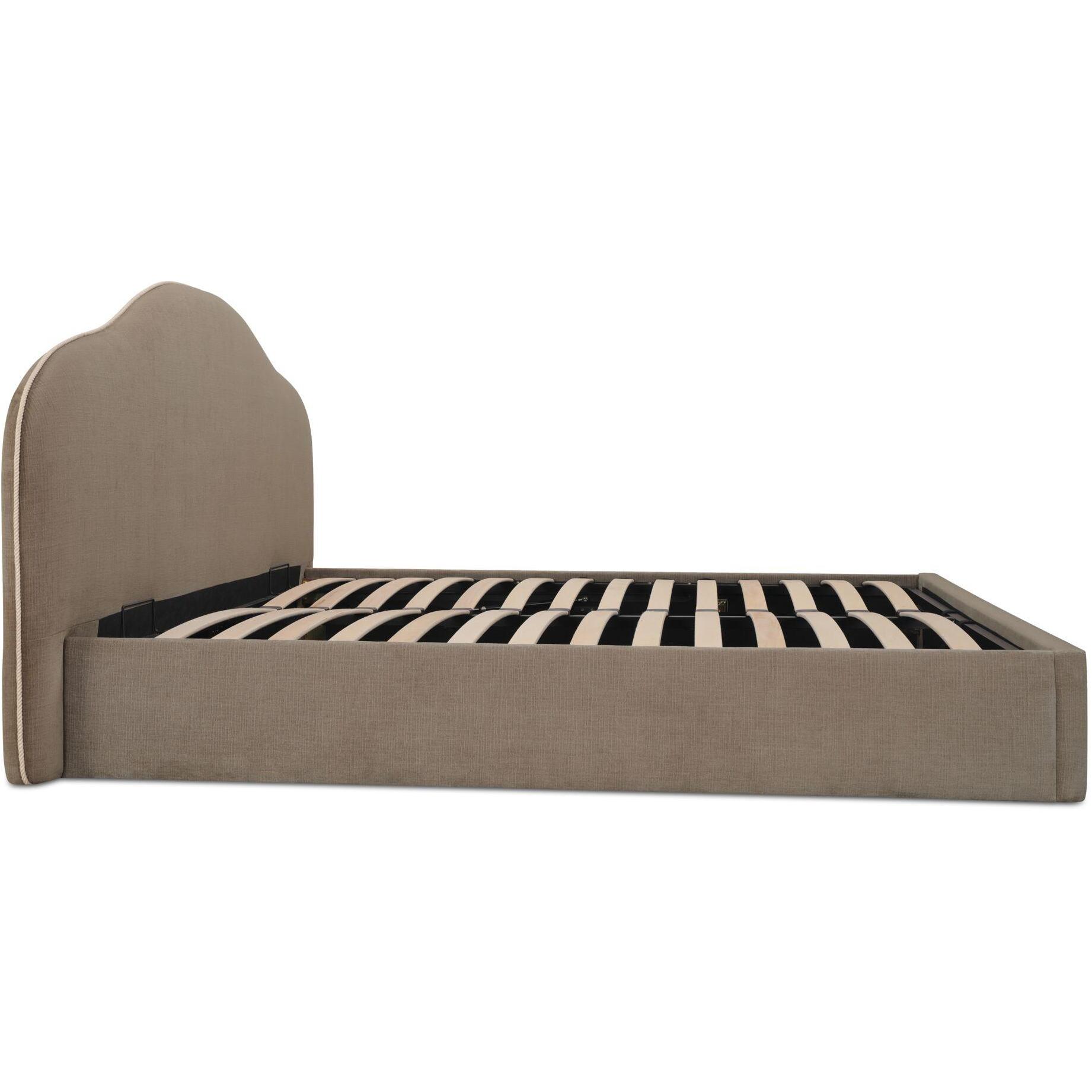 Maggie King Storage Bed Taupe 3 Maggie King Storage Bed Taupe - Image 3