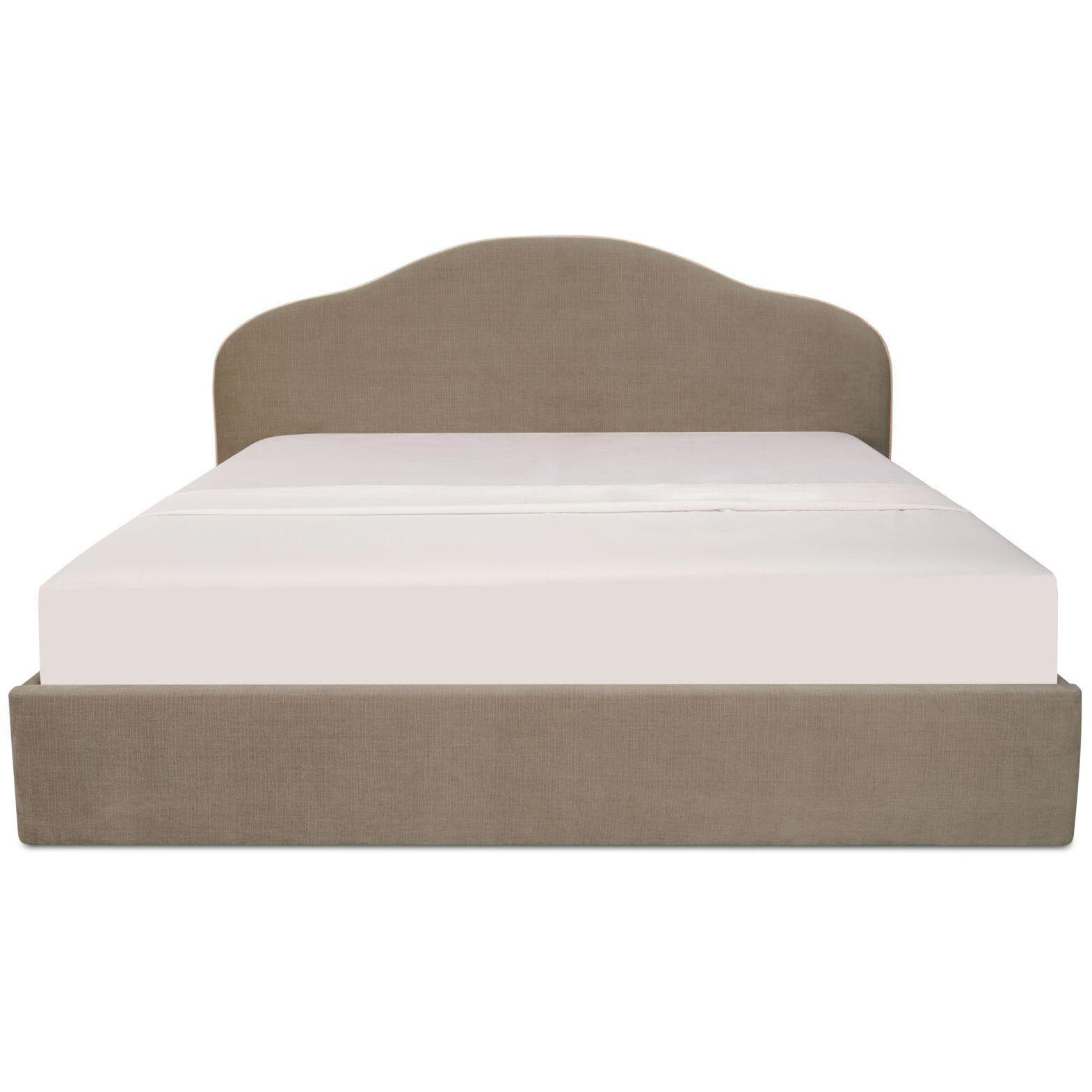 Maggie King Storage Bed Taupe 1 Maggie King Storage Bed Taupe