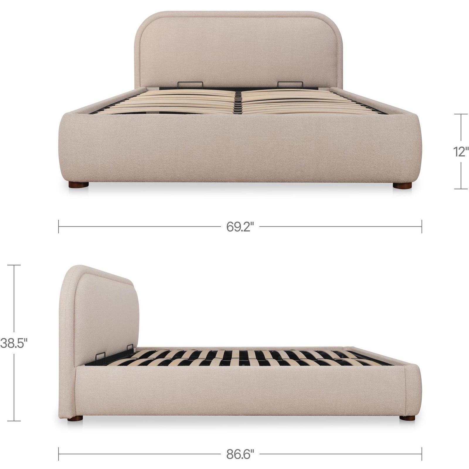 Colin Queen Storage Bed Light Brown 3 Colin Queen Storage Bed Light Brown - Image 3