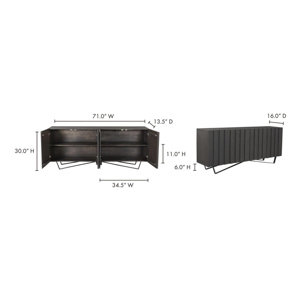 Brolio Sideboard Charcoal - Image 14