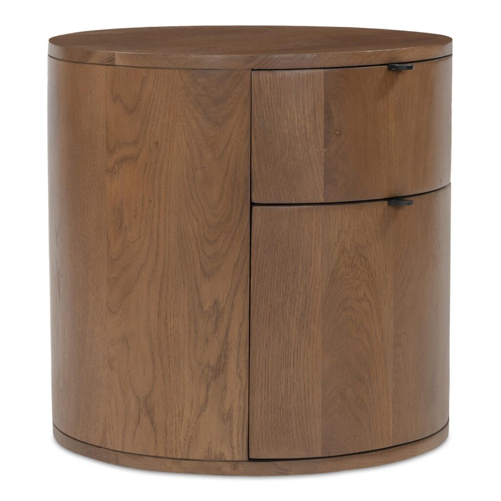 Theo Two Drawer Nightstand Brown - Image 2