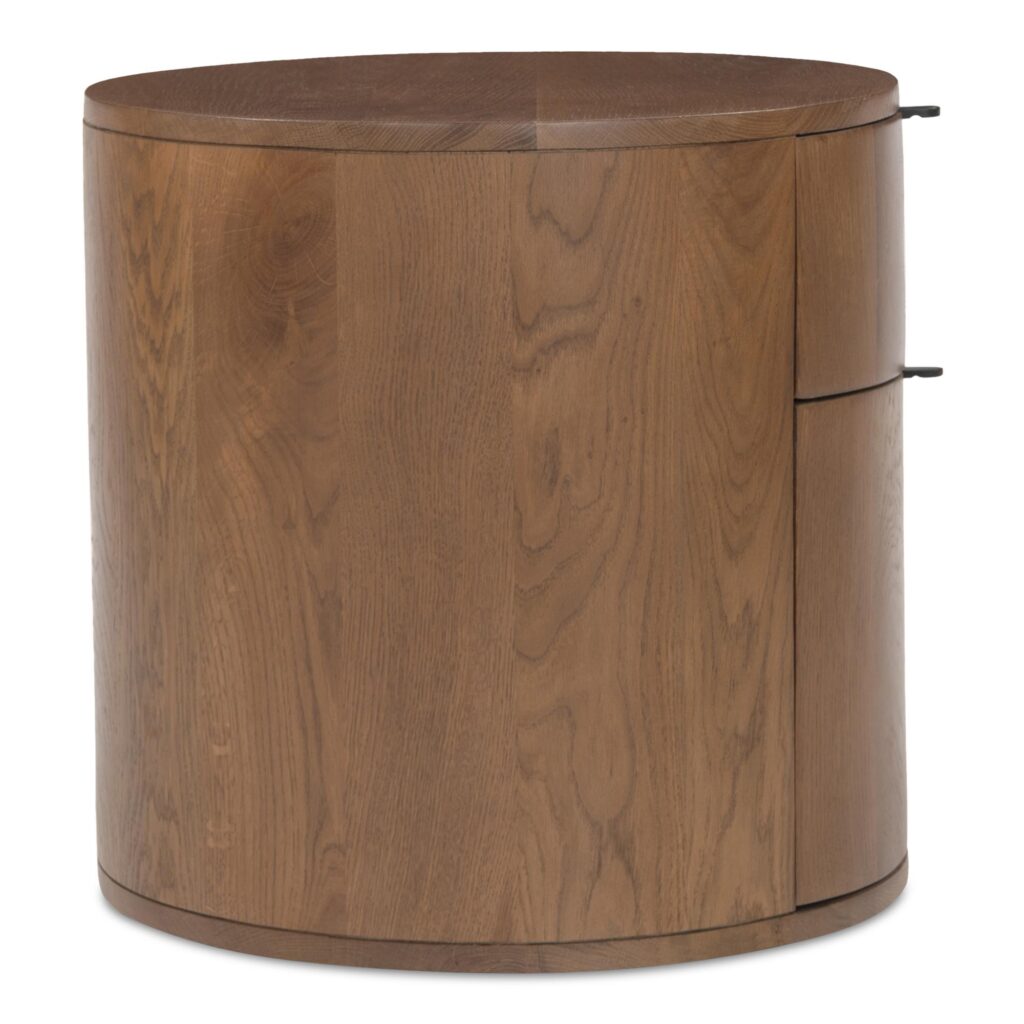 Theo Two Drawer Nightstand Brown - Image 3