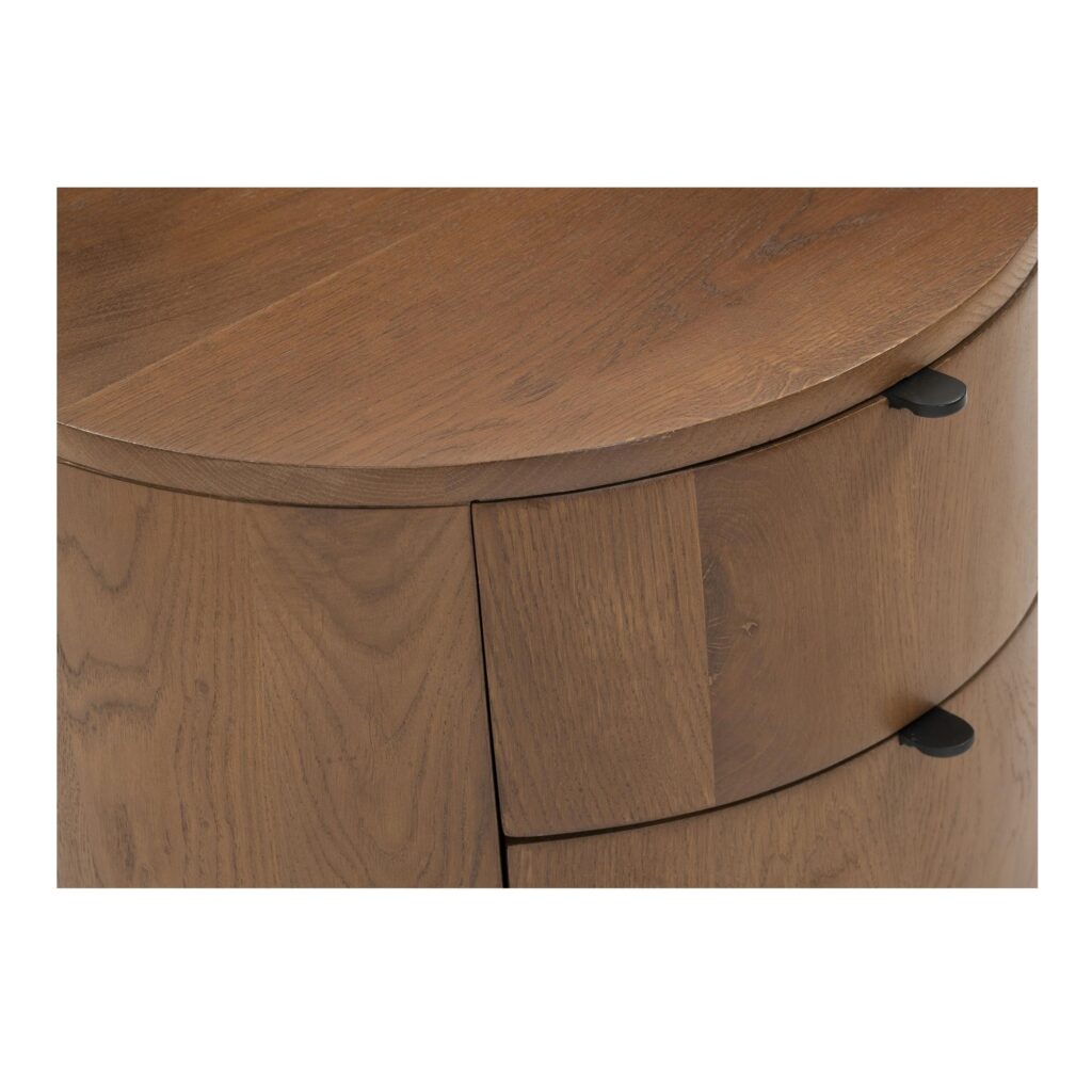 Theo Two Drawer Nightstand Brown - Image 7