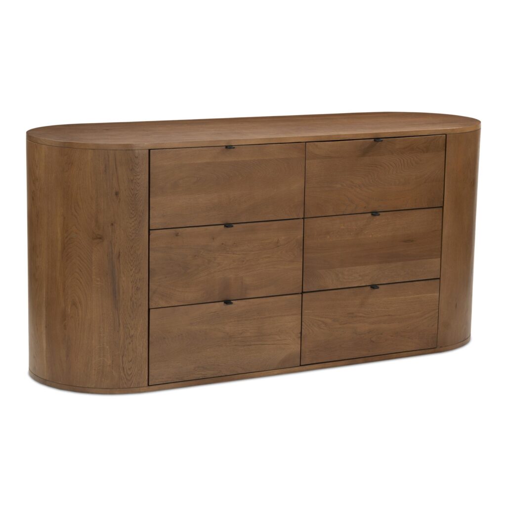 Theo 6 Drawer Dresser Brown - Image 2