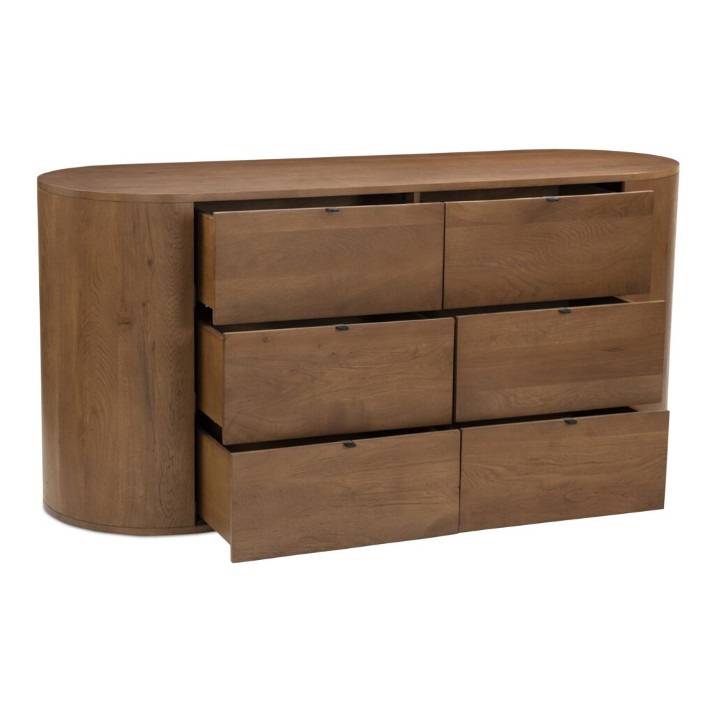 Theo 6 Drawer Dresser Brown - Image 5