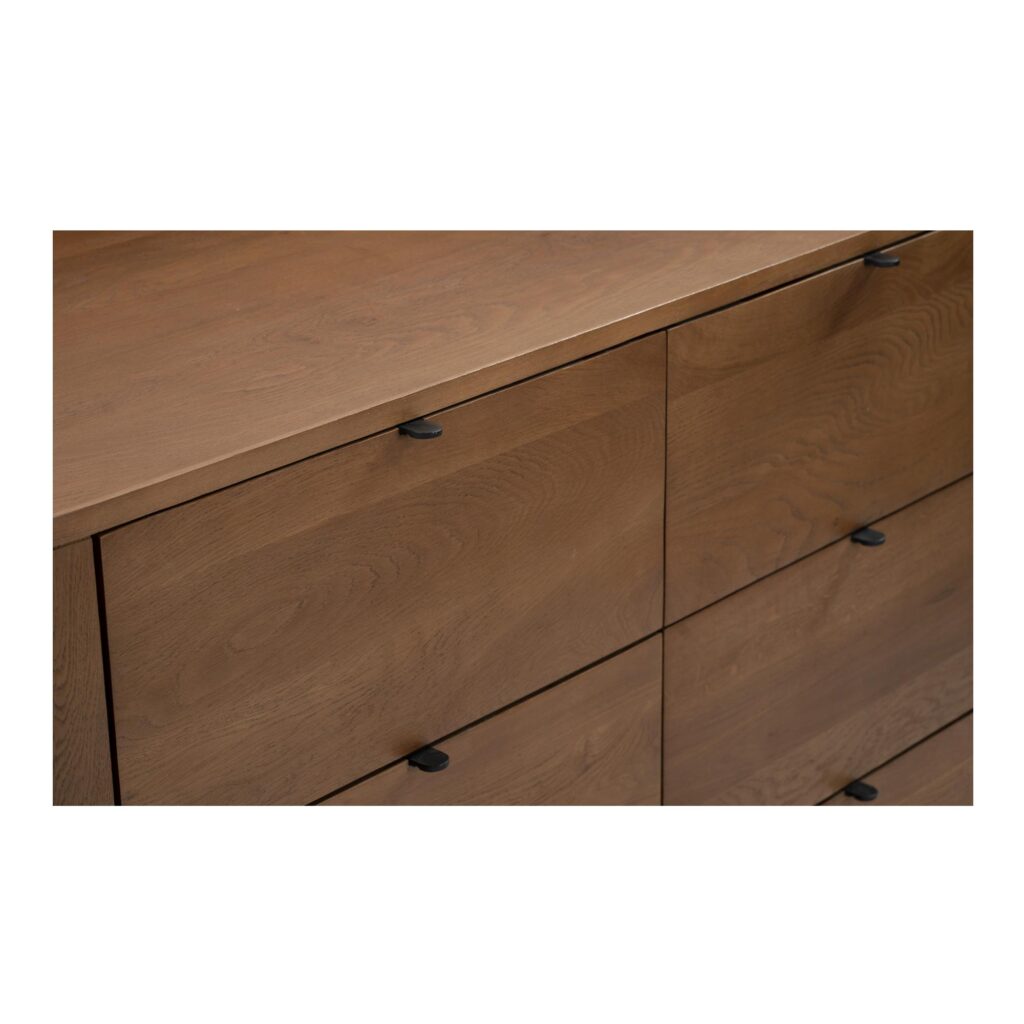 Theo 6 Drawer Dresser Brown - Image 7