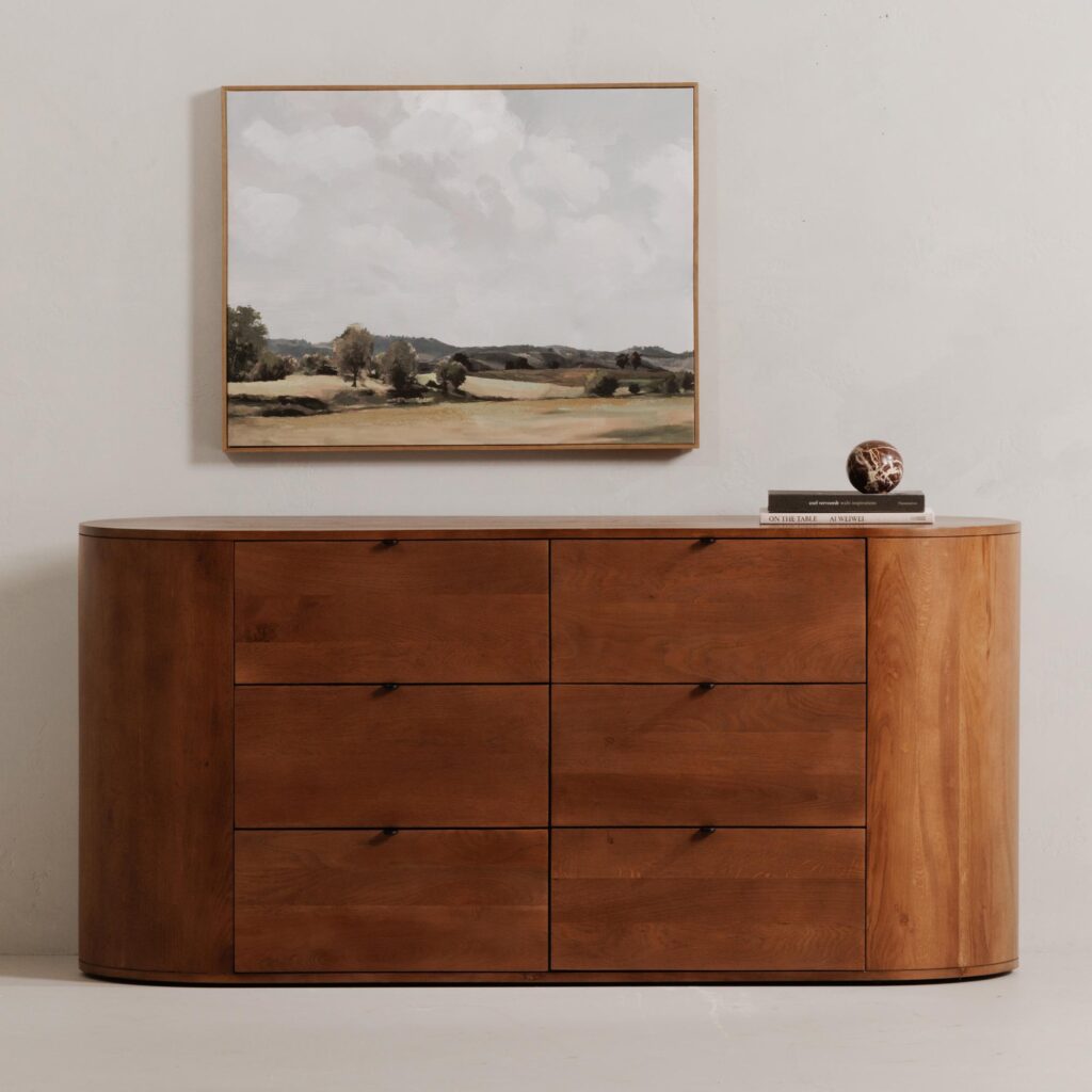 Theo 6 Drawer Dresser Brown - Image 9