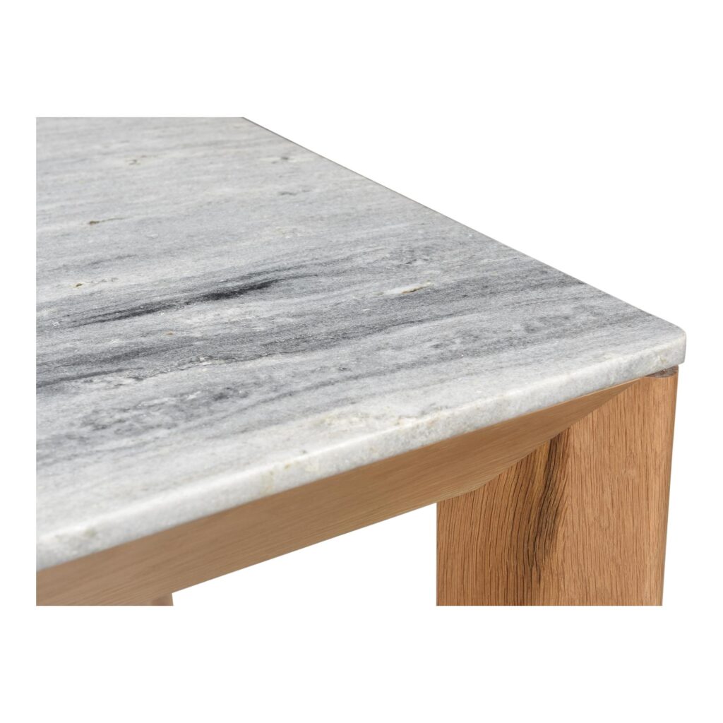 Angle Marble Dining Table White Rectangular Large - Image 3