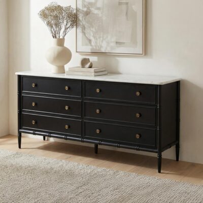 Eleanor 6 Drawer Dresser Black