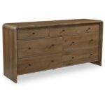 Riley 7 Drawer Dresser Oak RP-1066-03 RP 1066 03 Riley diagR shadsilo