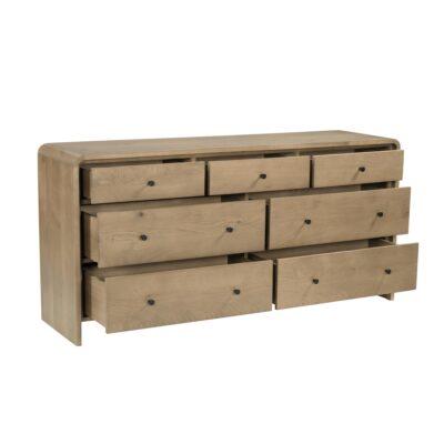 Riley 7 Drawer Dresser Oak RP-1066-03 RP 1066 03 Riley diagR open shadsilo