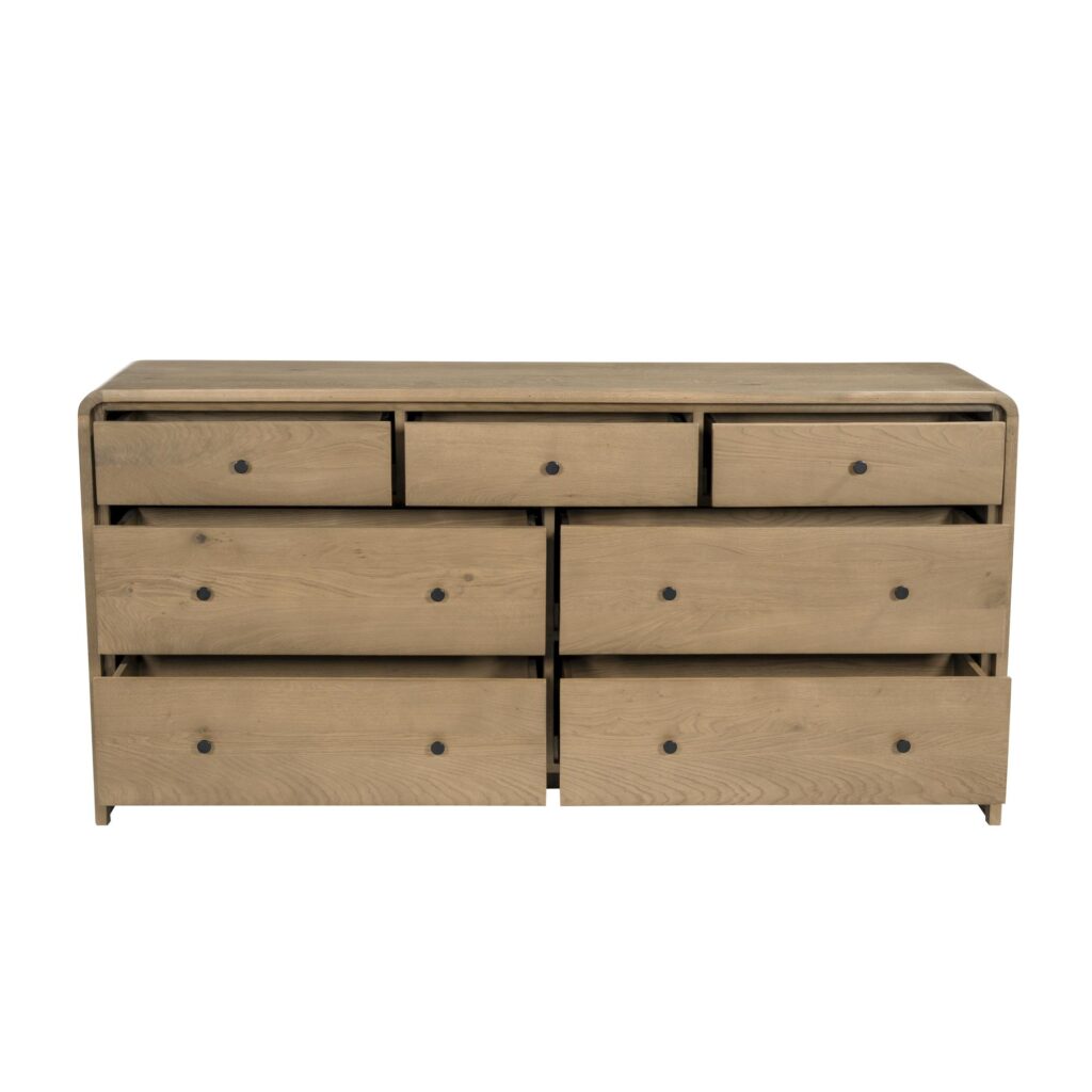 Riley 7 Drawer Dresser Oak - Image 4