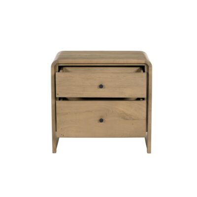 Riley Nightstand Oak RP-1067-03 RP 1067 03 Riley front open shadsilo