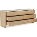 Lane 6 Drawer Dresser Natural RP-1069-24 RP 1069 24 Lane diagR open shadsilo