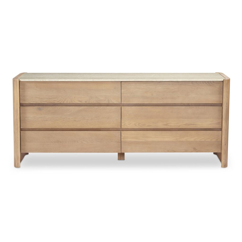 Lane 6 Drawer Dresser Natural