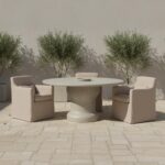 Magnolia Outdoor Dining Table Cream SC-1004-05-0 SC 1004 05 0 00