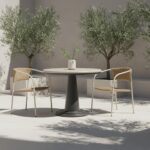 Esme Outdoor Cafe Table Cream 7 Esme Outdoor Cafe Table Cream SC-1005-05-0 SC 1005 05 0 00
