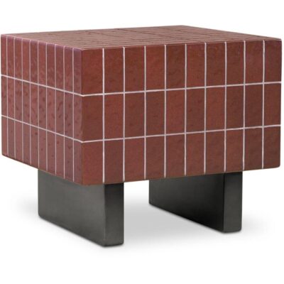 Farren Outdoor Side Table Brown