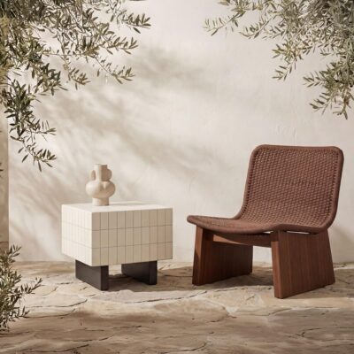 Farren Outdoor Side Table Cream