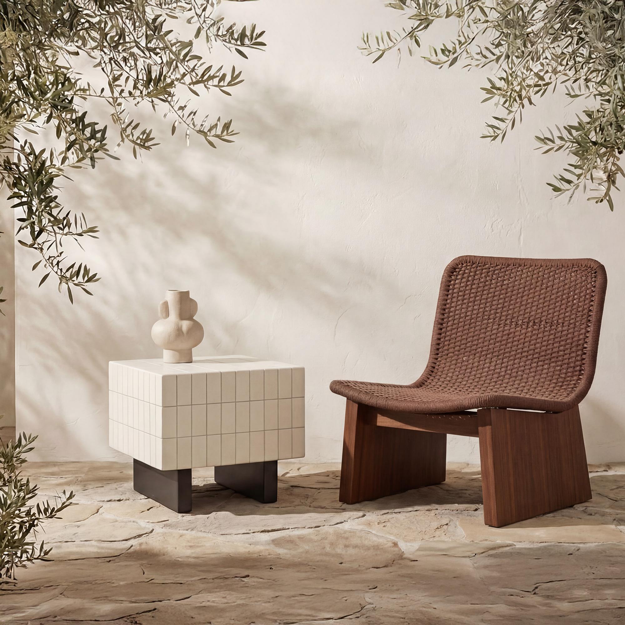 Farren Outdoor Side Table Cream 6 Farren Outdoor Side Table Cream - Image 6