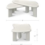 Sophie Outdoor Nesting Table Set Cream Lacquer SC-1009-34-0 SC 1009 34 0 70 dim